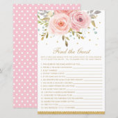 Blush roze Floral vind het gamen van het gastBaby  (Voorkant / Achterkant)