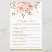 Blush roze Floral vind het gamen van het gastBaby  (Voorkant)