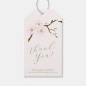 Blush roze floral vrijgezellenfeest dank u gunst cadeaulabel (Voorkant)