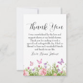 Blush roze floral vrijgezellenfeest Dank u kaarten (Voorkant)