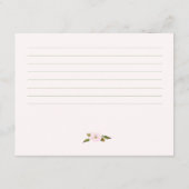 Blush roze floral vrijgezellenfeest recept informatiekaartje (Achterkant)