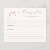 Blush roze floral vrijgezellenfeest receptkaart (Voorkant)