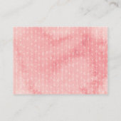 Blush roze floral waterverf | Wishing Well kaart (Achterkant)