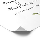 Blush roze florale adviezen en wensen voor Passen  Poster (Hoek)