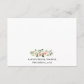 Blush roze florale adviezen voor de bruidskaart advieskaart (Achterkant)