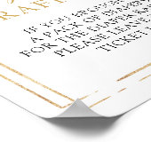 Blush roze florale goud geometrische Diaper Raffle Poster (Hoek)