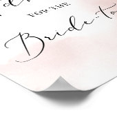 Blush roze florale goudadviezen voor het bruinbord poster (Hoek)