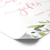 Blush roze florale kaarten en geschenken poster (Hoek)