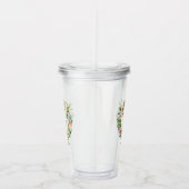 Blush roze florale kreet bedankt leraar cadeau acryl drinkbeker (Rechts)