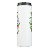 Blush roze florale kreet bedankt leraar cadeau thermosbeker (Achterkant)