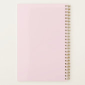 Blush roze florale moderne goudplanner planner (Achterkant)