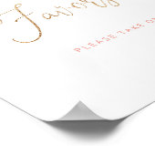 Blush roze florale voorkeuren poster (Hoek)