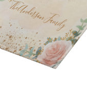 Blush roze floralen Eucalyptus Gold gliter familie Snijplank (Hoek)