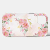Blush roze | Florence Rozen Elegant Add Jouw naam Case-Mate iPhone Case (Achterkant (horizontaal))
