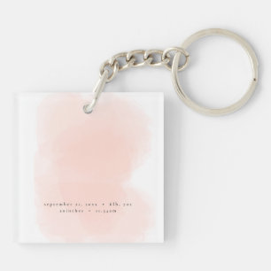 blush roze folium baby bekendmaking sleutelhanger