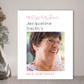 Blush Roze foto Birthday Invitation