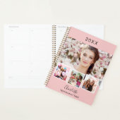 Blush roze foto collage afspraken 2026 planner (Display)