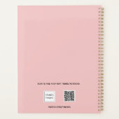 Blush roze foto collage afspraken 2026 planner (Achterkant)