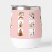 Blush roze foto collage monogram naam (Rechts)