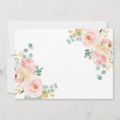 Blush Roze Foto Doop & Eerste Verjaardag Kaart (Achterkant)