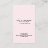 Blush roze | Foto | Elegant fotografie Visitekaartje (Achterkant)