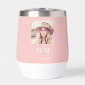 Blush roze foto monogram initialen naam (Voorkant)