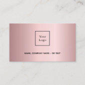 Blush roze foto QR code elegant vrouw Visitekaartje (Voorkant)