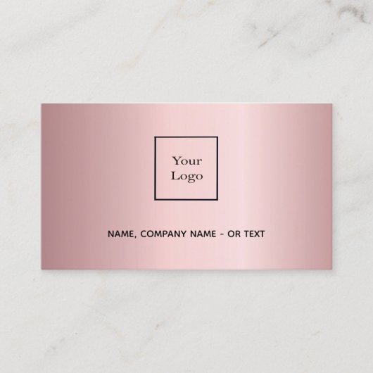 Blush roze foto QR code elegant vrouw Visitekaartje (Voorkant)