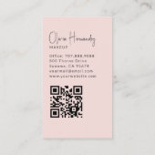 Blush Roze Foto Script Make-up Artiest Visitekaartje (Achterkant)