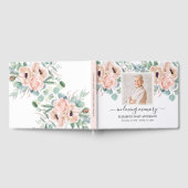 Blush roze foto sympathie begrafenis Waterverf Gastenboek (Volledig)