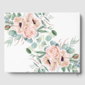 Blush roze foto sympathie begrafenis Waterverf Gastenboek (Achterkant)