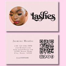 Blush Roze Foto Wimpers QR Code Sociale Iconen 