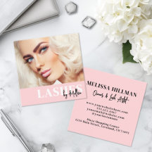 Blush Roze Foto Wimpers Vierkant
