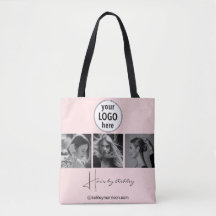 Blush Roze Foto Zwarte Script Haarstylist 