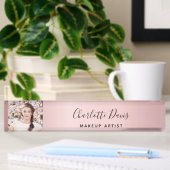 Blush roze fotomonogram moderne handtekening naambordje