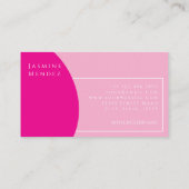 Blush Roze Fuchsia Witte Doppen Foto Make-up Visitekaartje (Achterkant)