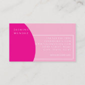 Blush Roze Fuchsia Witte Dops Foto Make-up Visitekaartje (Achterkant)