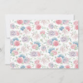 Blush roze gelaagde Cake Succulents Weduwschotel Kaart (Achterkant)