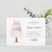 Blush roze gelaagde Cakker Succulosans Vrijgezelle Kaart (Staand voorkant)