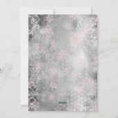 Blush roze geloven | Snowflakes kerstfoto Feestdagenkaart (Achterkant)