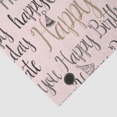 Blush Roze Gelukkige Verjaardag Tissuepapier