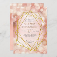 Blush roze geometrisch goud glitter twinkle lampje