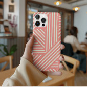 Blush Roze Geometrisch Patroon Vrouwelijke Girly S Case-Mate iPhone Case