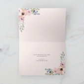 Blush roze geometrische bloem | Foto Moederdag Kaart (Binnen)