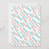 Blush Roze Geometrische fotocollage Afstuderen Aankondiging (Achterkant)