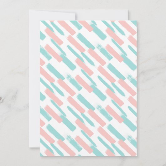 Blush Roze Geometrische fotocollage Afstuderen Aankondiging (Achterkant)