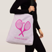 Blush Roze Gepersonaliseerd Elegant Tennis Crossbody Tas (Dichtbij)