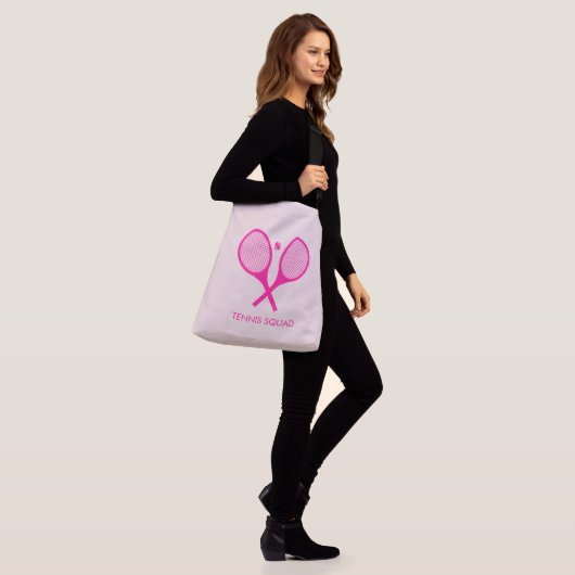 Blush Roze Gepersonaliseerd Elegant Tennis Crossbody Tas (Op model)