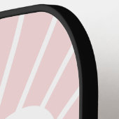 Blush roze gepersonaliseerd hart pickleball paddle (Links Detail)