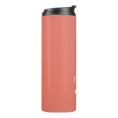 Blush roze gepersonaliseerde bridesmaid thermosbeker (Gedraaid links)